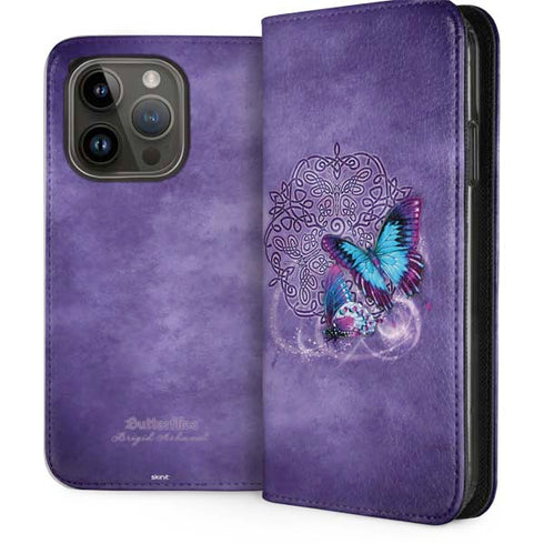 Butterfly Celtic Knot by Brigid Ashwood iPhone 15 Pro Folio Case